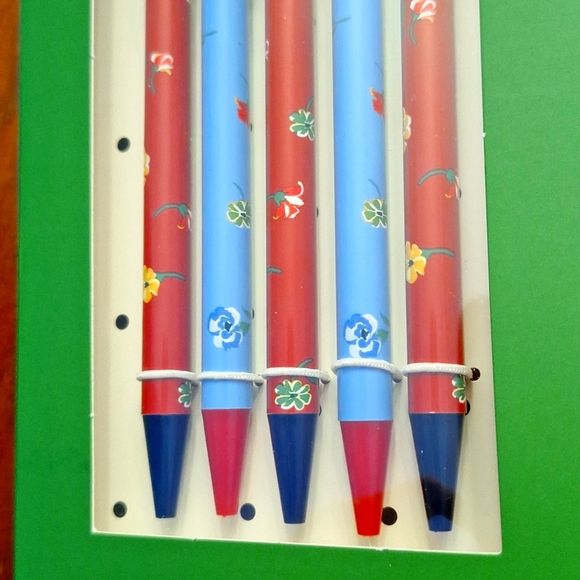 ♠️ Kate Spade Garden Toss set of 5 black ink pens. NEW! - Picture 3 of 7